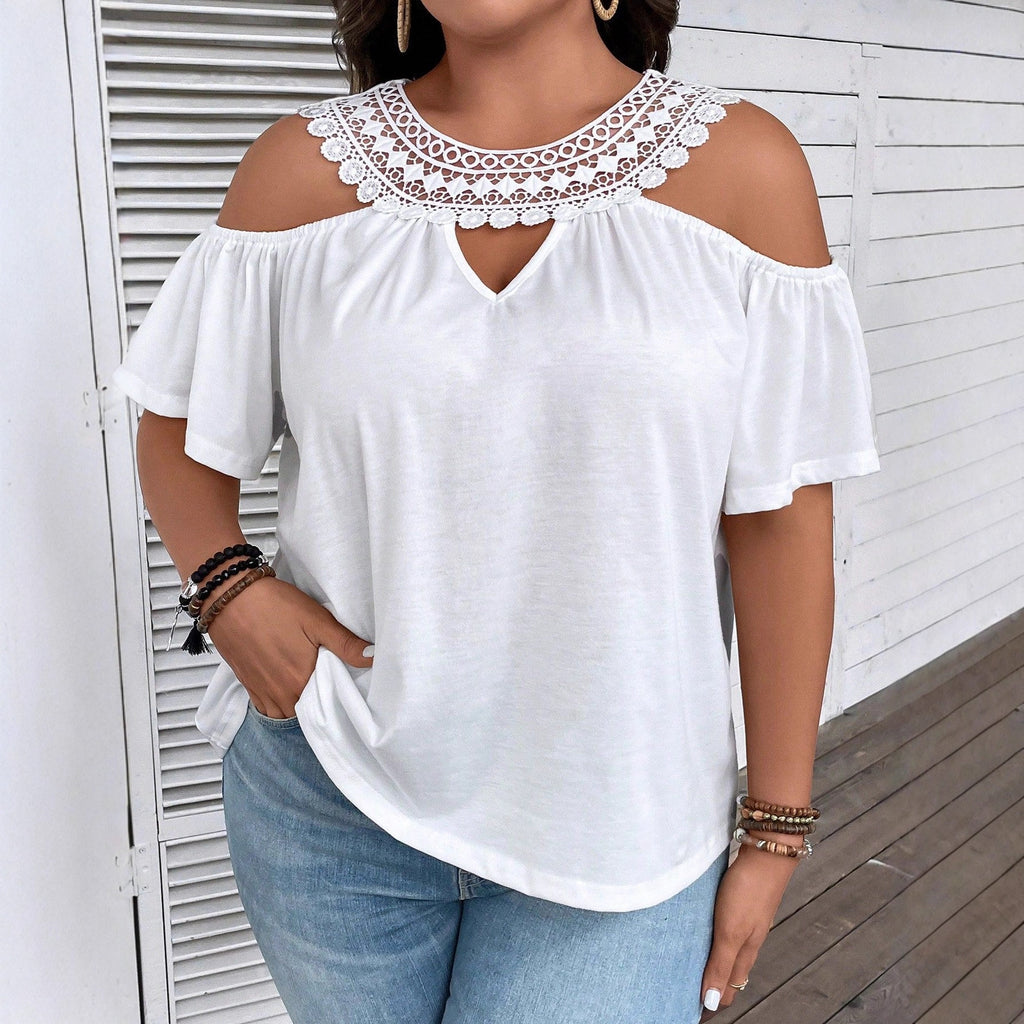 Women's Off-Shoulder Short-Sleeve Casual T-Shirt