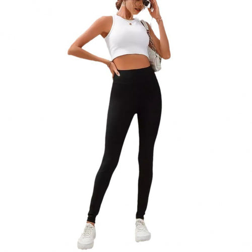 Contrast-color Patchwork Running Tummy-control Base Leggings