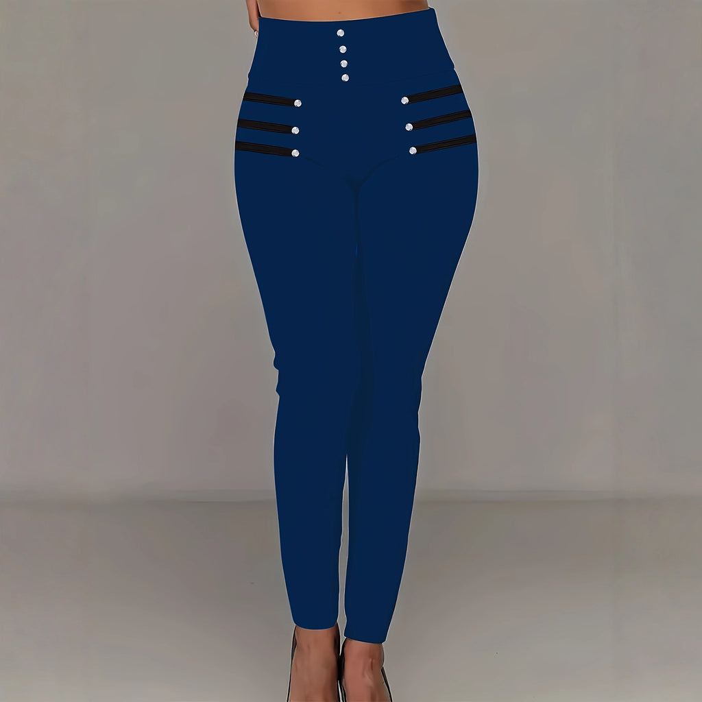 High-waisted Slim-fit Trousers Women's European And American Style