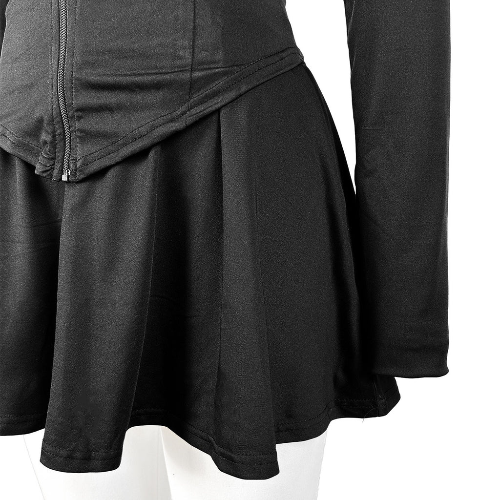European And American Style Athletic Casual Tight-Fit Waist-Cinching Flared Skirt Two-Piece Set With Safety Shorts