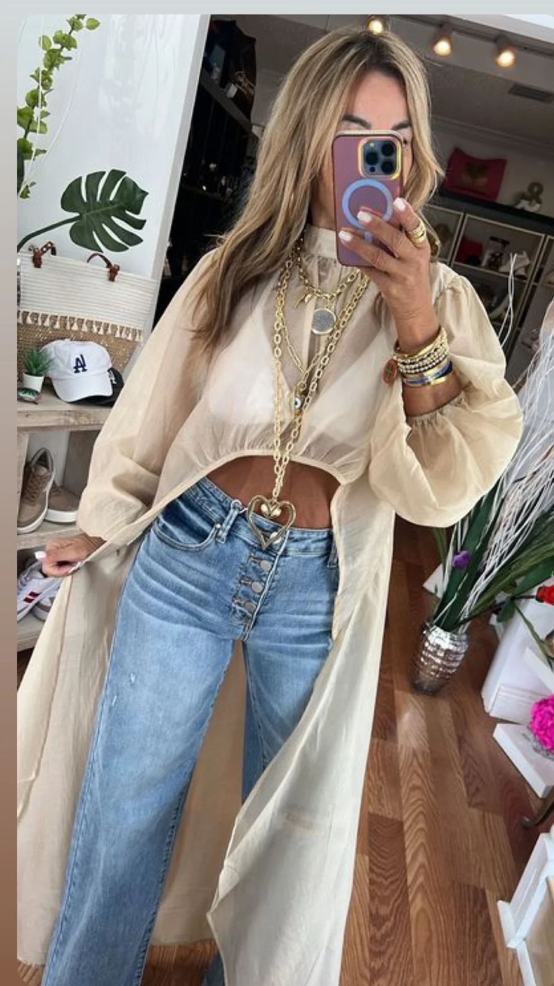 Lightweight Waist-cinchingBubble-sleeved Asymmetrical Top Womens Blouse Dress