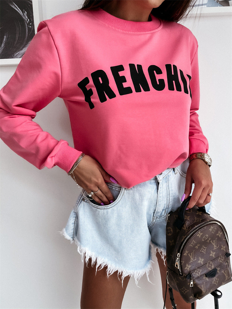 Round Neck Capless Urban Casual Pullover Sweater