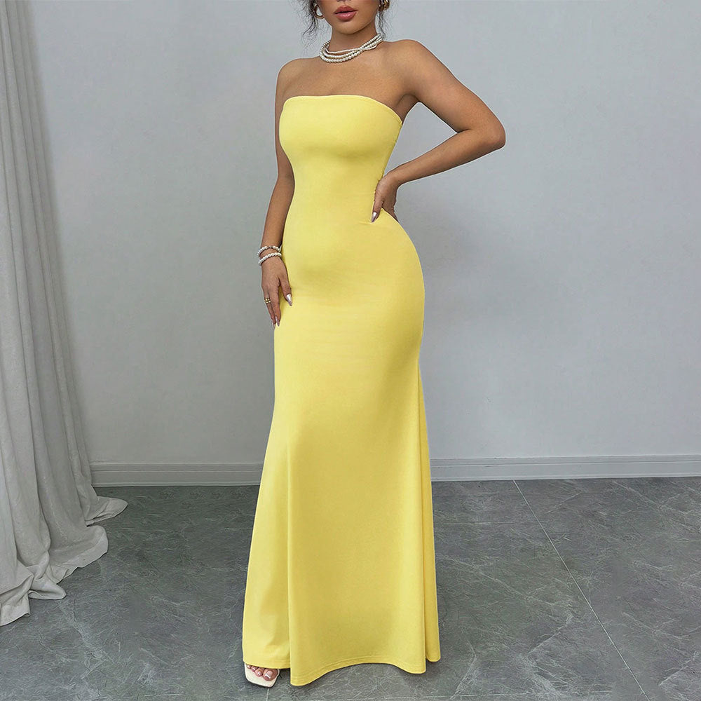Fashionable Figure-hugging Strapless Backless Bandage Dress