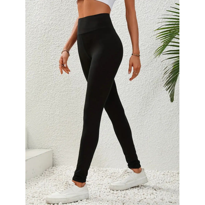 Contrast-color Patchwork Running Tummy-control Base Leggings