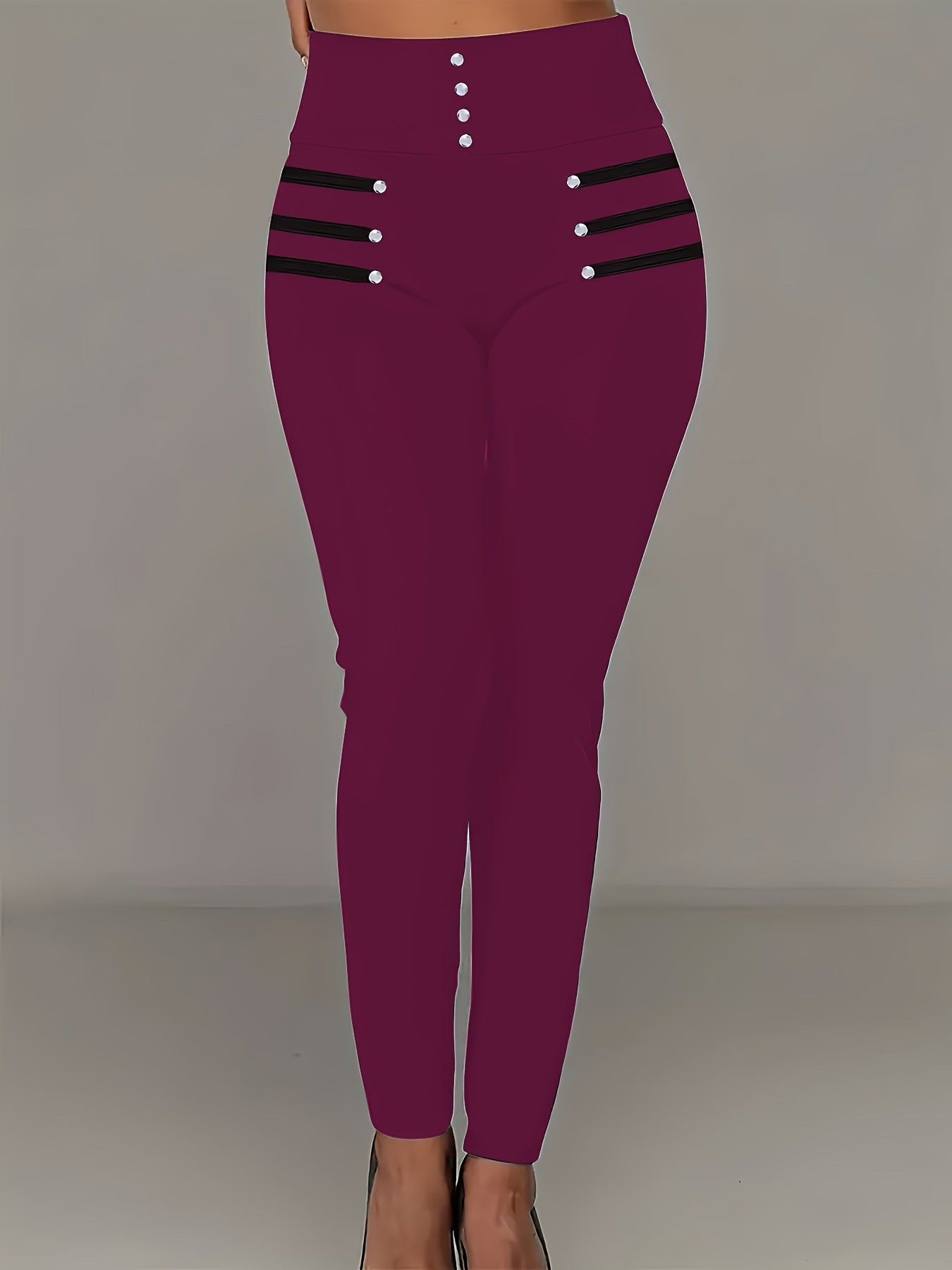 High-waisted Slim-fit Trousers Women's European And American Style