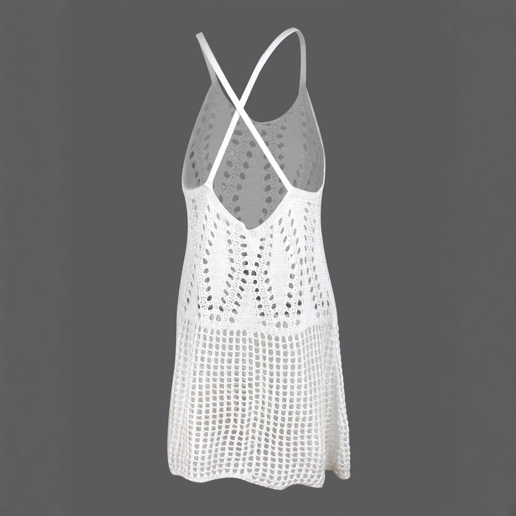 Women's V-neck Pullover Hollow-Out Dress